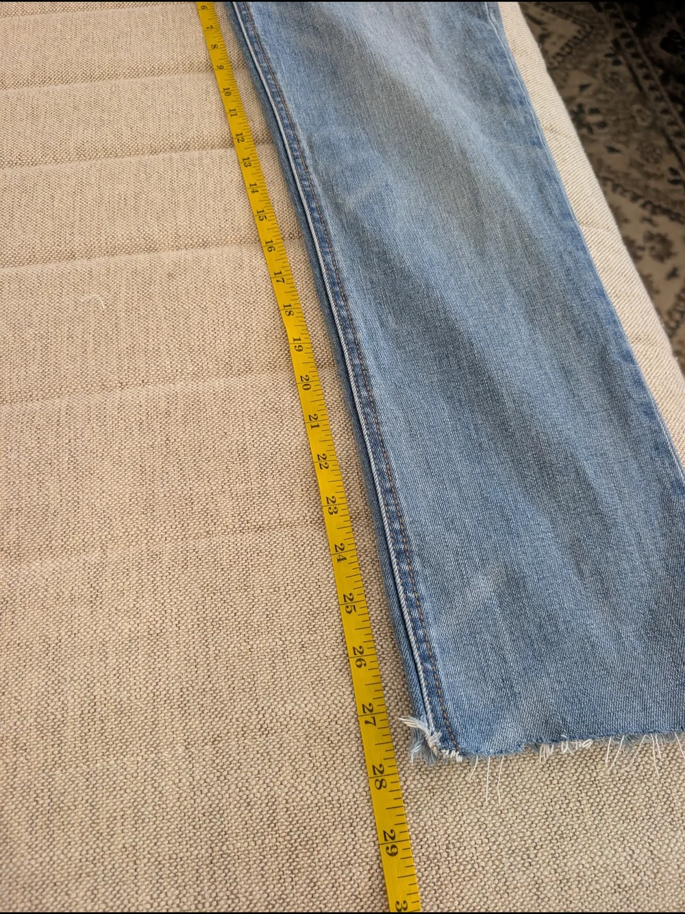 Tory Burch Pardon My French Cropped Raw Hem Jeans Size 25